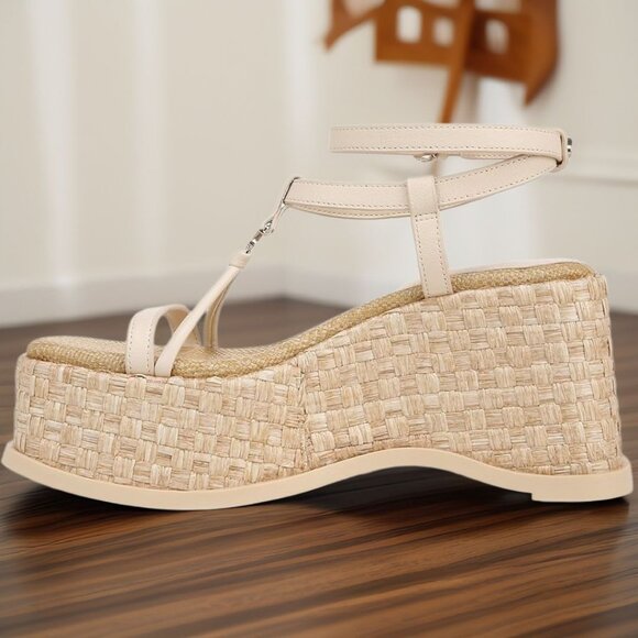 Circus NY By Sam Edelman Odette Womens Square Open Toe Sandals Vanilla Bean NIB - Picture 4 of 4